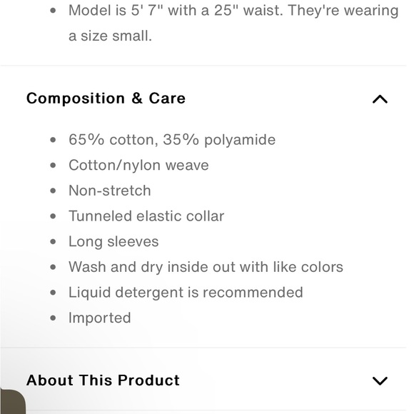 LEVI’S slight crop Junie Mutton Puff long sleeve blouse top Mustard SIZE XL - Picture 12 of 12